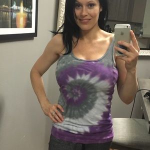 Stranded 100% cotton tie dye tank top